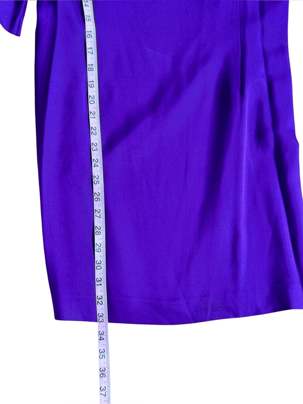 Abaete Purple Sheath Mini Dress with Ruffled Flutter Sleeves - Picture 6 of 8